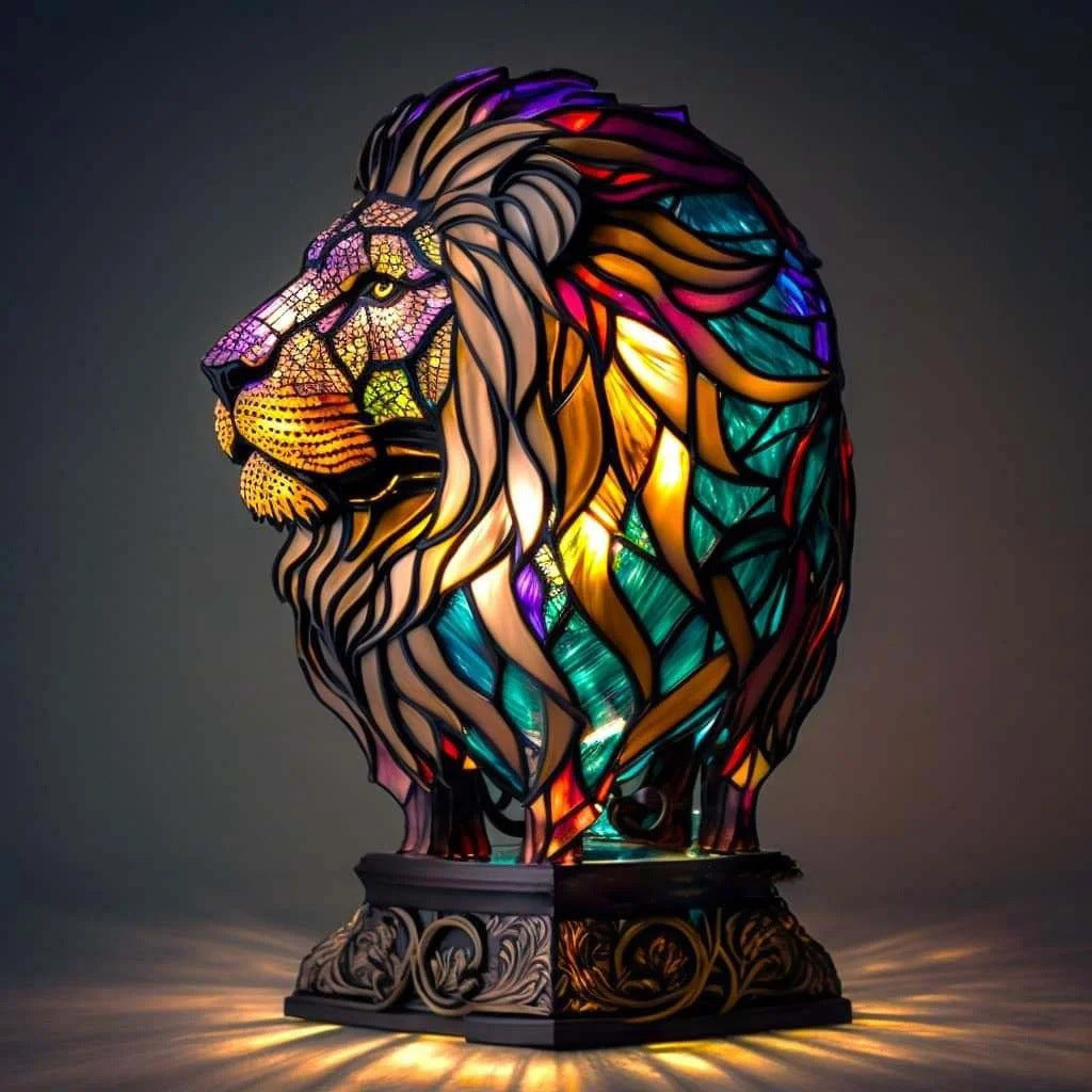 Simba | 彩色玻璃獅子魔法燈